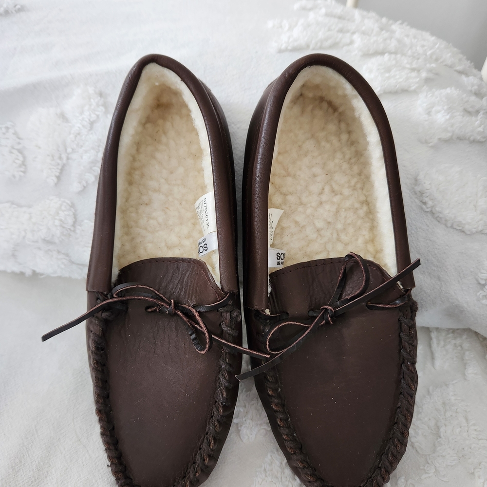 NEW Sox Tab Dark Brown Leather Loafers Size 7